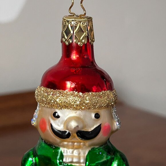 Vtg. Merck Old World Christmas Nutcracker Ornament Inge-Glas Germany w/Box Green - Picture 6 of 16
